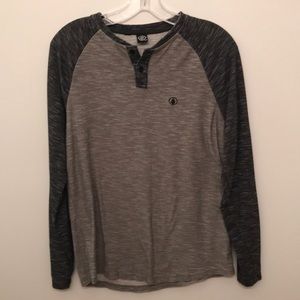 Black/Grey Volcom Long Sleeve - Medium